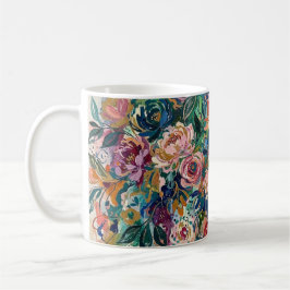 Färgrik Trädgårdsmugg med Blommotiv Kaffemugg