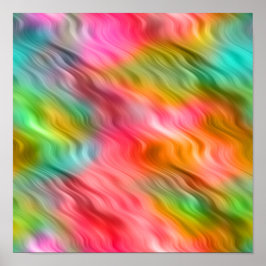 Färgrik Tranblomma Vågig Textur Poster
