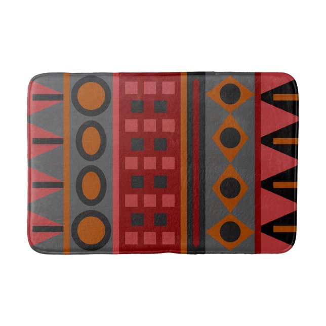 Färgrik Tribal Boho Badrumsmatta (Framsidan)
