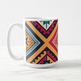 Färgrik tribal mönster kaffemugg