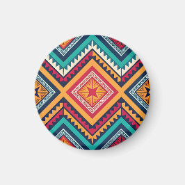 Färgrik tribal mönster magnet