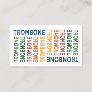 Färgrik Trombone Visitkort