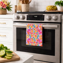 Färgrik Tropisk Blommig Mönster