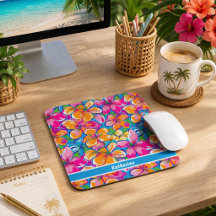 Färgrik Tropisk Blommig Mönster