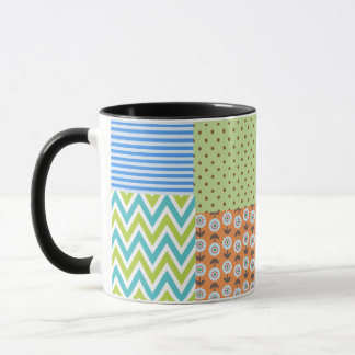 Färgrik tropisk blomster kaffemugg – Livlig blomni