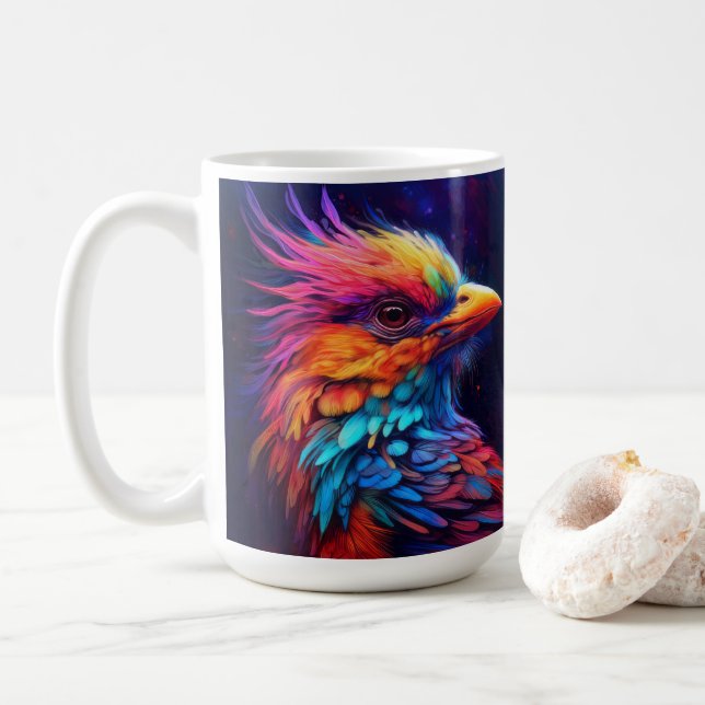 Färgrik tropisk fågel kaffemugg (Med munk)