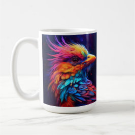 Färgrik tropisk fågel kaffemugg