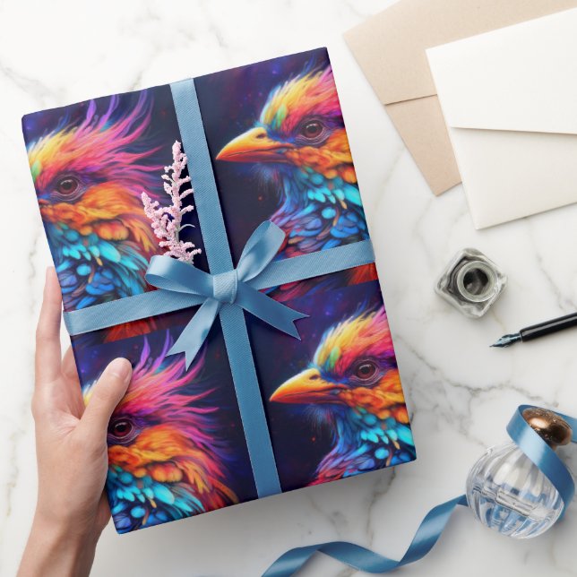Färgrik tropisk fågel presentpapper (Gifting)