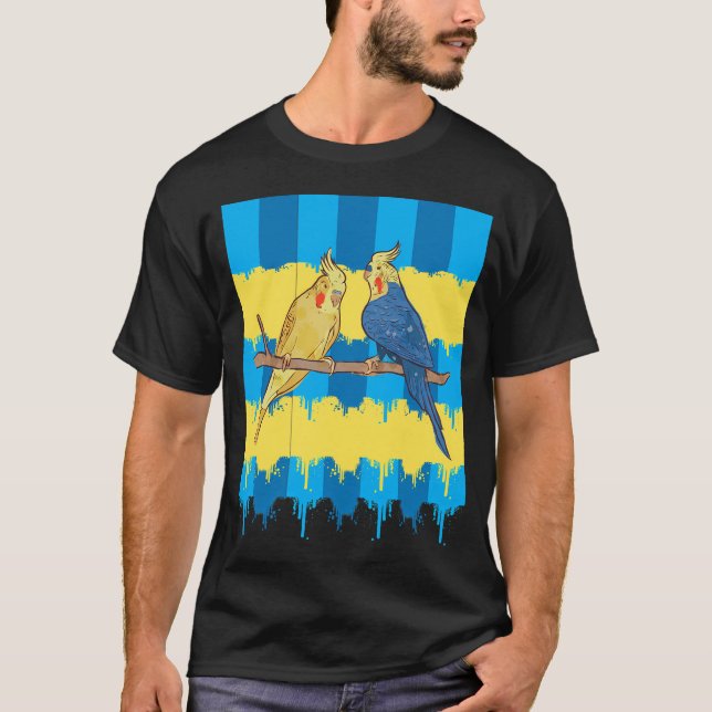 Färgrik tropisk fågelillustrationskonst. t shirt (Framsida)