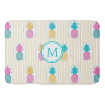 Färgrik tropisk Monogram för ananasgultrand