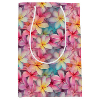 Färgrik Tropisk Plumeria Frangipani Mönster