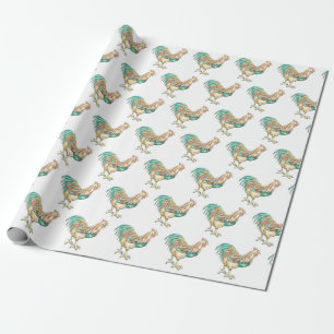 Färgrik Tupp Presentpapper