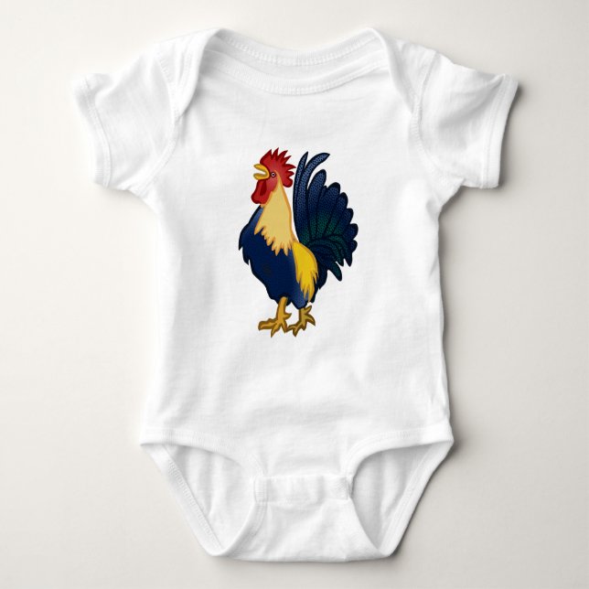 Färgrik tupp tee (Framsida)