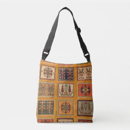 Färgrik turkisk antika kilim axelväska
