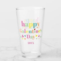 Färgrik typografi Glad Galentines dag