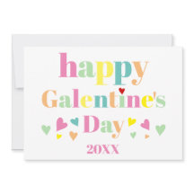 Färgrik typografi Glad Galentines dag