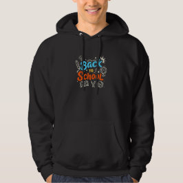 Färgrik typografidesign för tillbaka till skolan hoodie