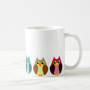 Färgrik ugglaTrio Kaffemugg