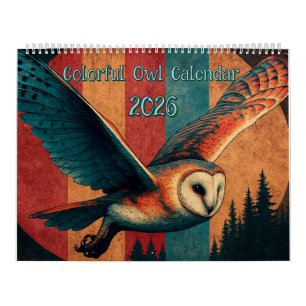 Färgrik Ugglekalender 2026 Kalender