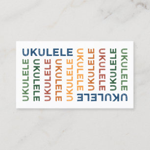 Färgrik Ukulele Visitkort