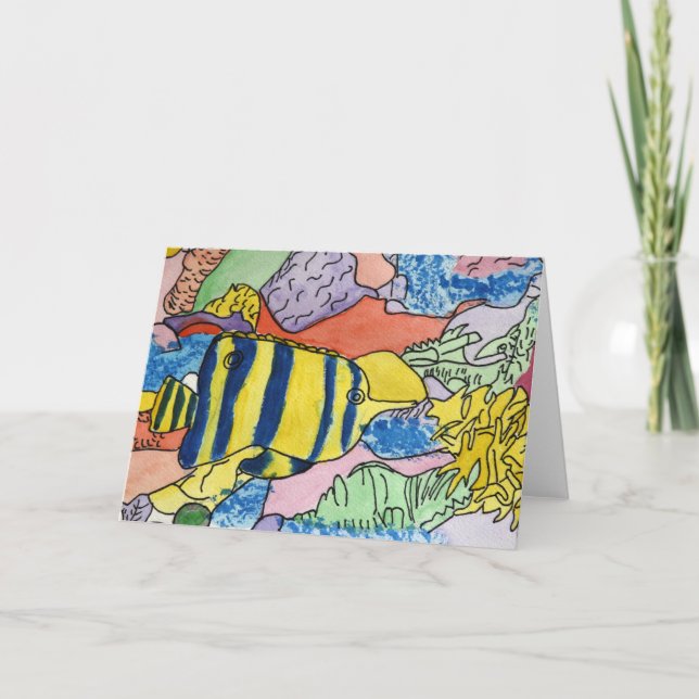 Färgrik undervattens- värld kort (Framsida)