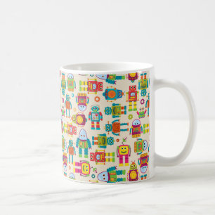 Färgrik ungerobot kaffemugg