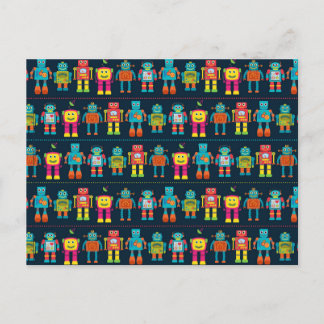 Färgrik ungerobot vykort