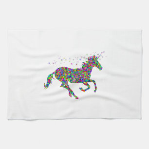 Färgrik Unicorn Kökshandduk