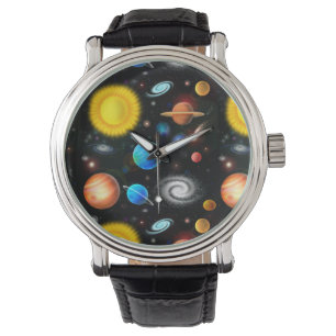 Färgrik universumastronomiklocka armbandsur