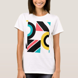 Färgrik, urban, trendig, modern geometrisk konst t shirt