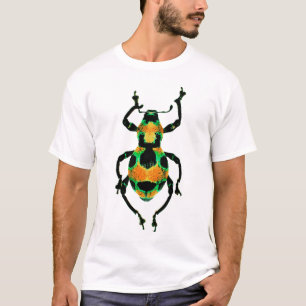 Färgrik utskjutande skjorta tee shirt