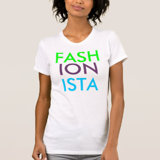 Färgrik v nackeskjorta för FASHIONISTA Tee Shirt