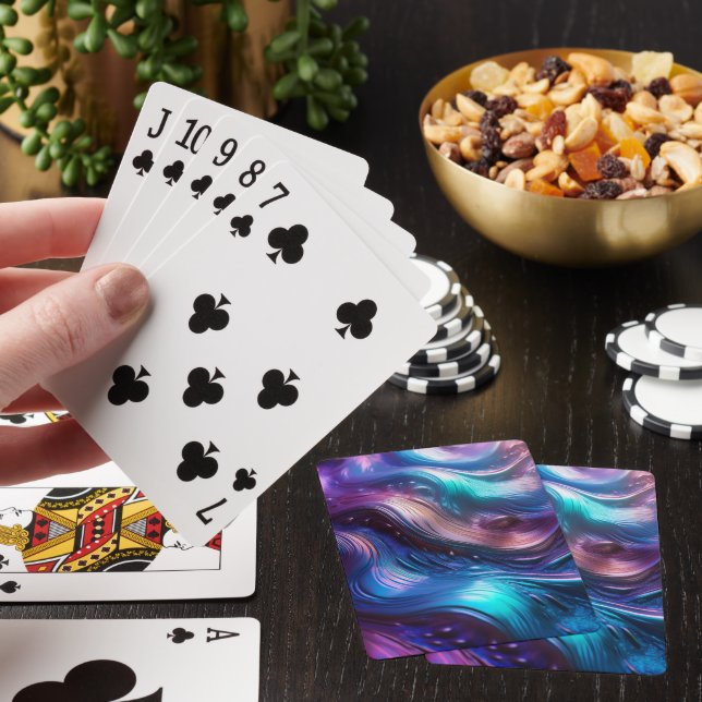 Färgrik våg casinokort (På plats)