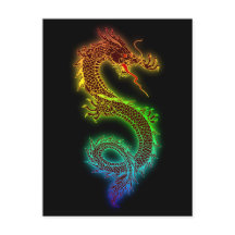 Färgrik våldsam drake