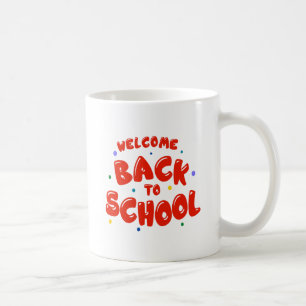 Färgrik Välkommen Tillbaka Till Skolan Typografi Kaffemugg