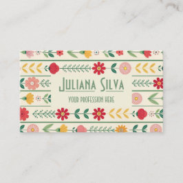 Färgrik vår äng blommor trädgård visitkort