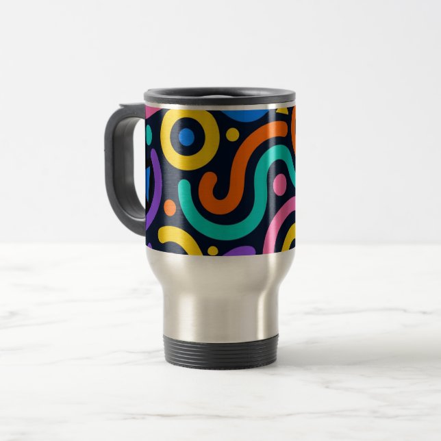 Färgrik Världs Kaffe Mugg (Framsida vänster)
