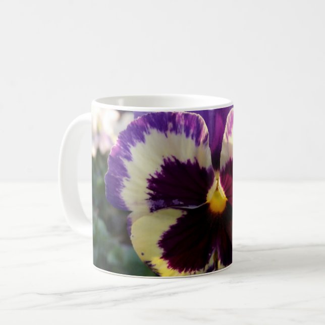 färgrik vårstonbräcka kaffemugg (Framsida vänster)