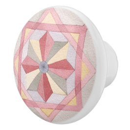 Färgrik vattenfärg geometrisk mönster Blomstrosa Knopp