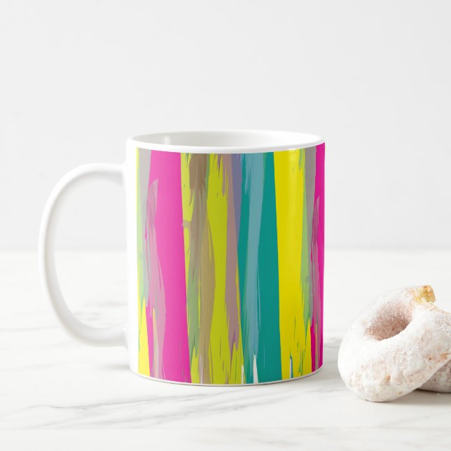 Färgrik Vattenfärg Grunge-struktur  Kaffemugg (Med munk)