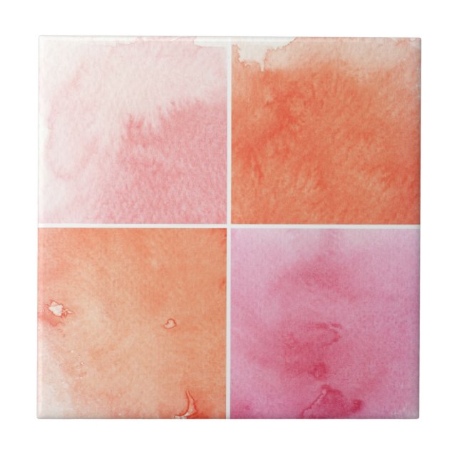 färgrik vattenfärg kakelplatta (Framsidan)