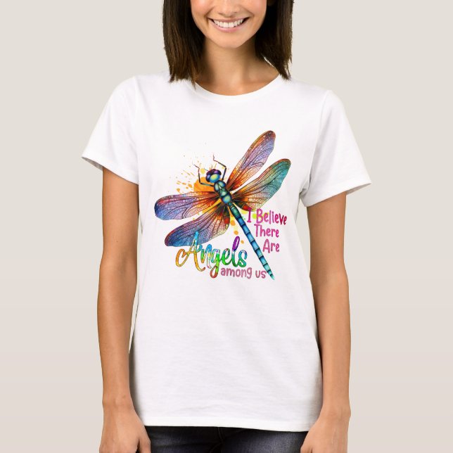 FÄRGRIK VATTENFÄRG LIBELL & INSPIRATION T SHIRT (Framsida)