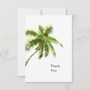 Färgrik Vattenfärg Tropisk Palm Bebis Baby Shower Tack Kort