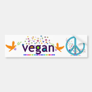 Färgrik Vegan Bildekal