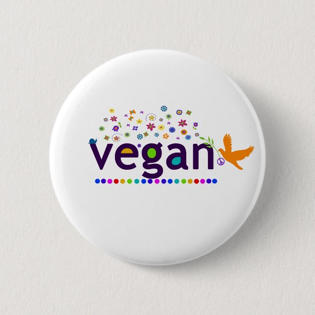 Färgrik Vegan Knapp (Framsida)