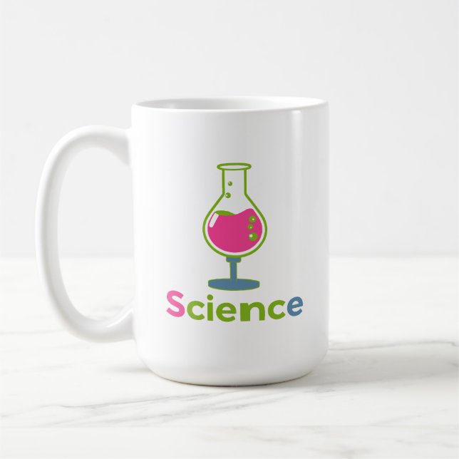 Färgrik vetenskapsbägare - Roligt labbexperiment Kaffemugg (Vänster)