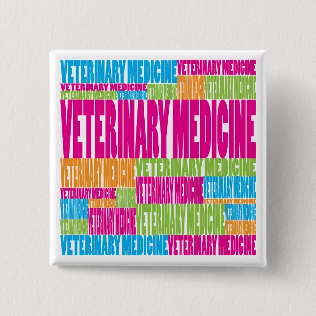 Färgrik veterinär- medicin knapp (Framsida)