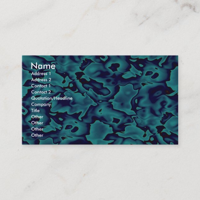 Färgrik vildblått formar visitkort (Framsida)