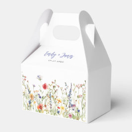 Färgrik vildblomsbröllop presentaskar