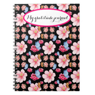 Färgrik vildblomsdesign anteckningsbok